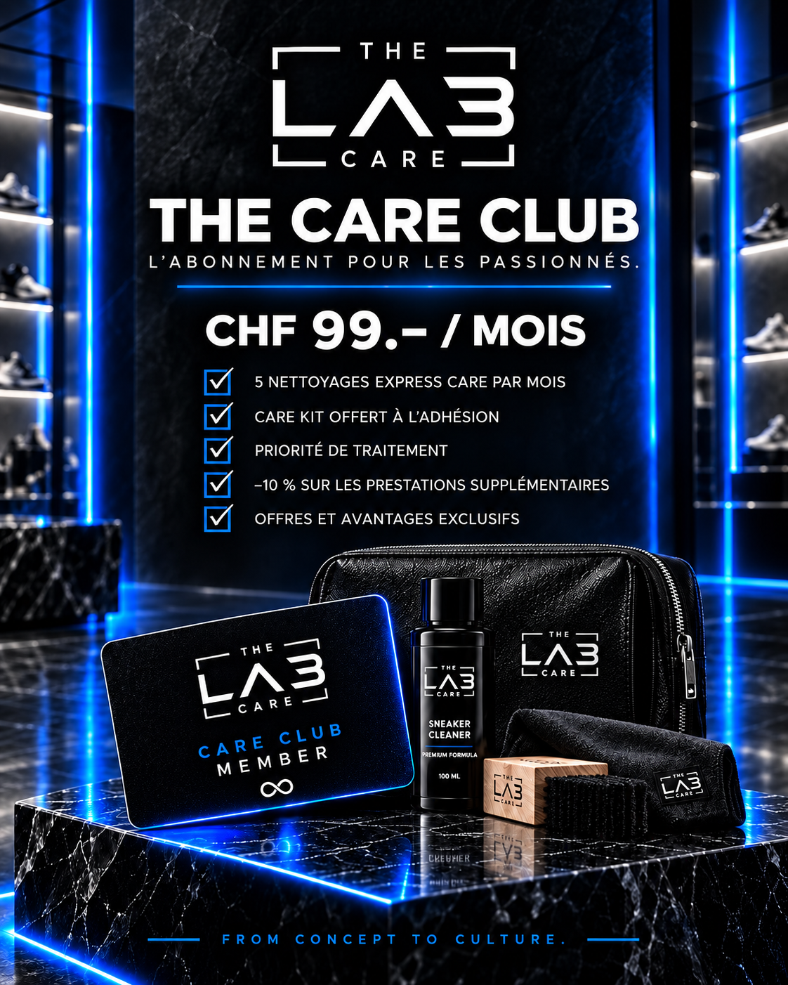 THE CARE CLUB - Abonnement mensuel – THE LAB CONCEPT CLUB – THE LAB CONCEPT CLUB Bienne