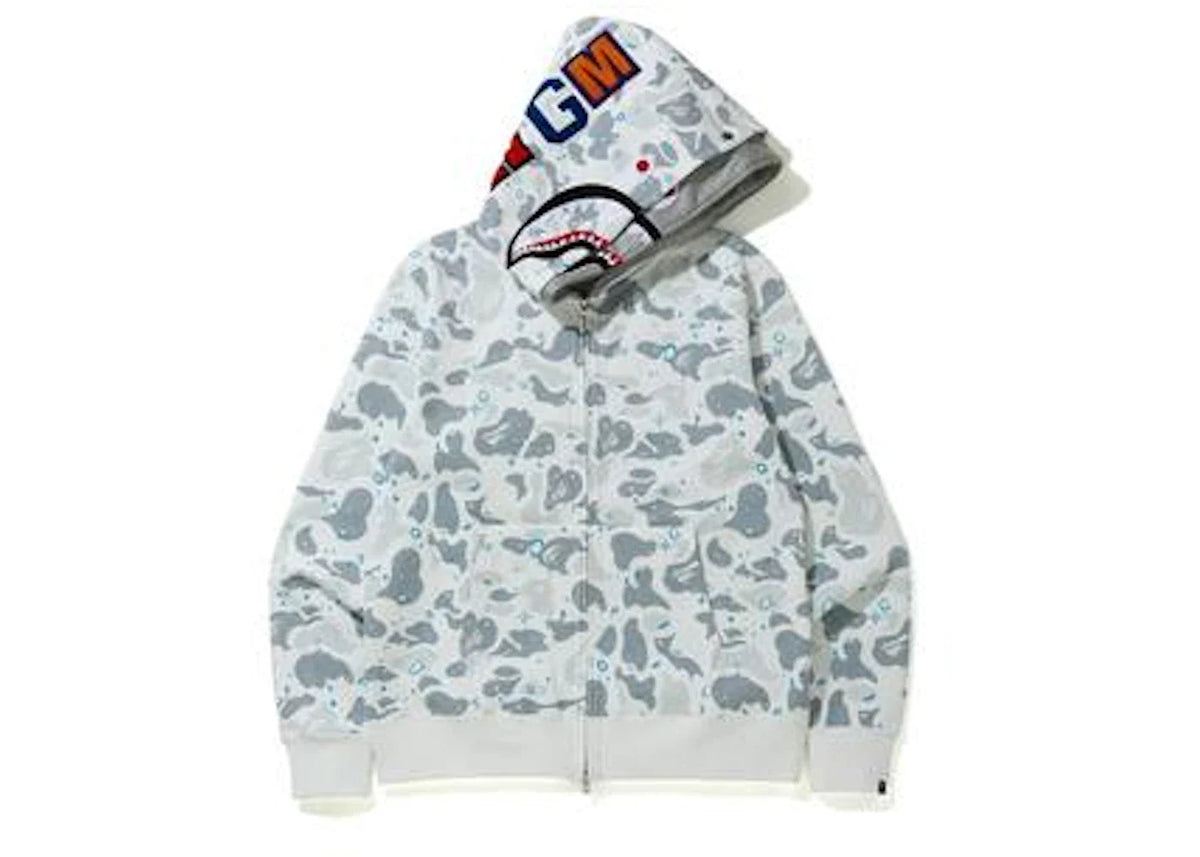 BAPE Space Camo Shark Full Zip Double Hoodie White Multi – BAPE – THE LAB CONCEPT CLUB Bienne