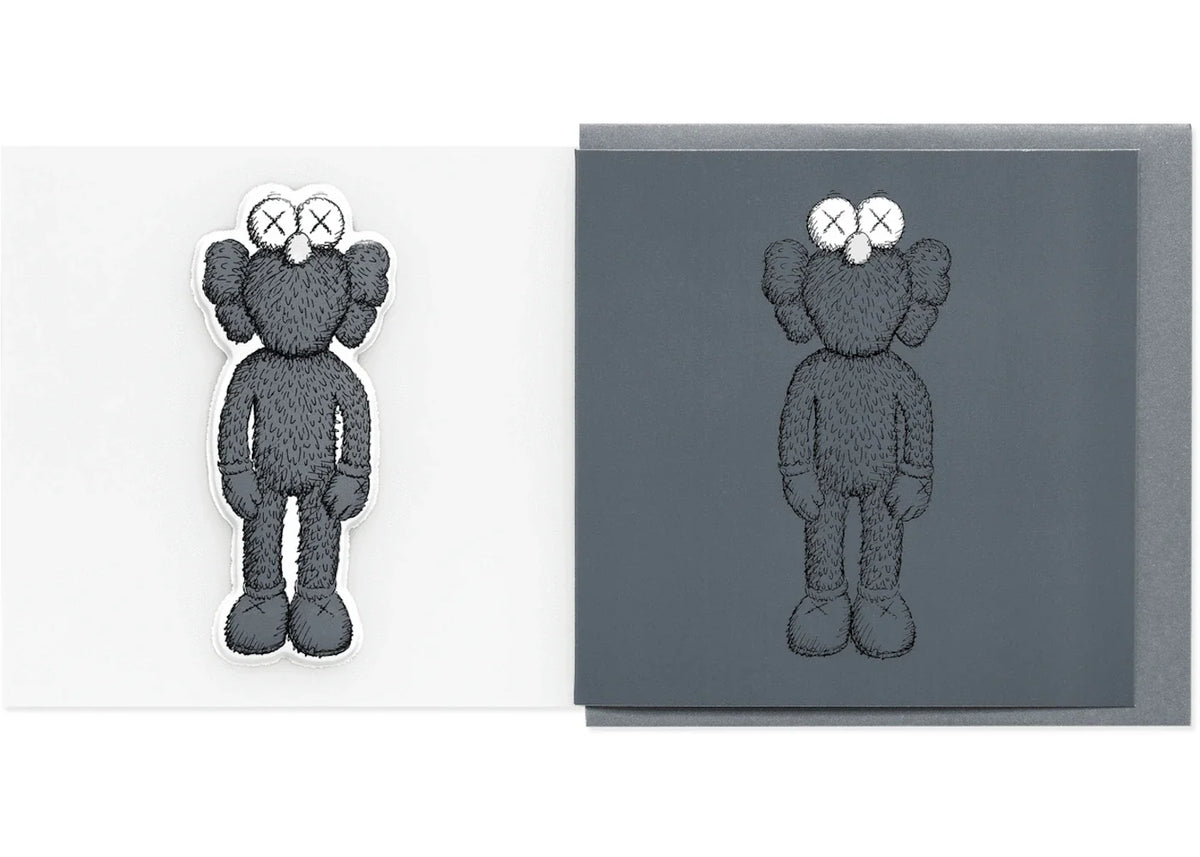 KAWS BFF Greeting Card (With Puffy Sticker) Dark Grey – KAWS – THE LAB CONCEPT CLUB Bienne