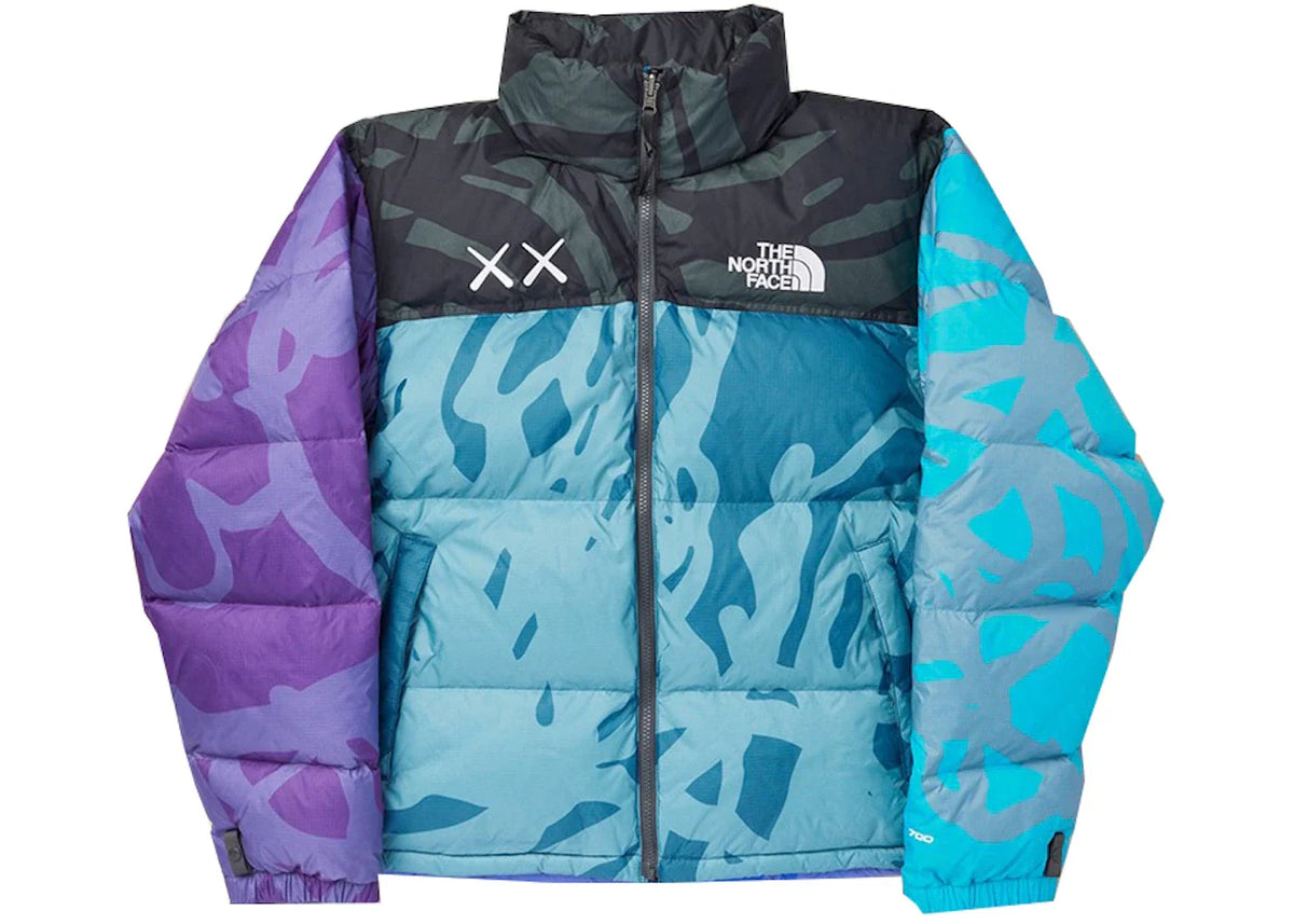 KAWS x The North Face Retro 1996 Jacket Monterey Blue Nuptse Print – KAWS – THE LAB CONCEPT CLUB Bienne