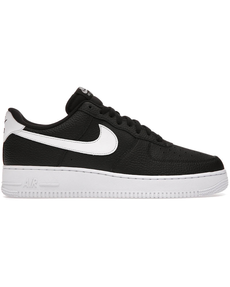 Nike Air Force 1 Low '07 Black White Pebbled Leather - visuel officiel StockX