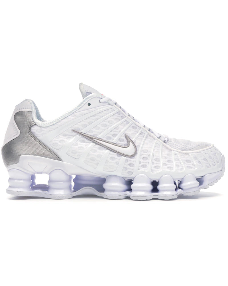 Nike Shox TL White Metallic Silver - visuel officiel StockX