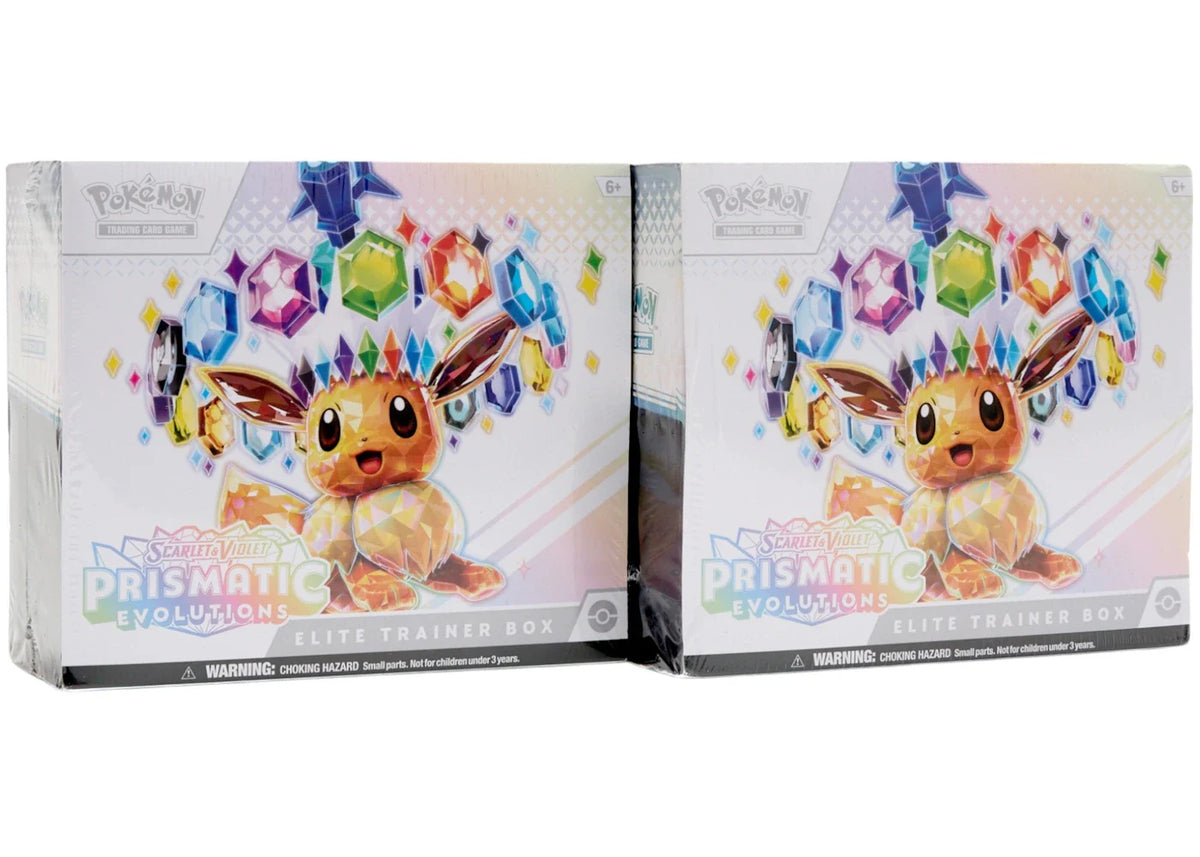 Pokémon Scarlet & Violet Prismatic Evolutions Elite Trainer Box 2x Lot – Pokemon – THE LAB CONCEPT CLUB Bienne