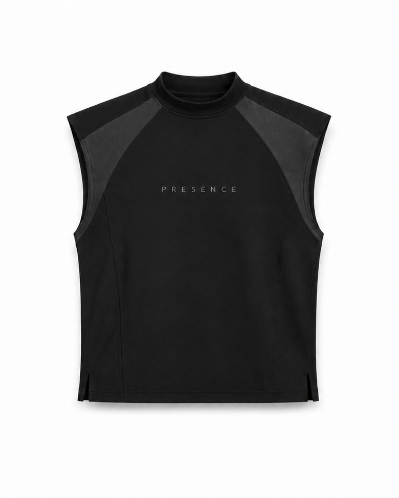 SLEEVELESS TOP - BLACK