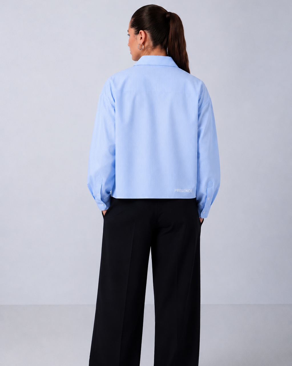 STRIPED SHIRT - SKY BLUE