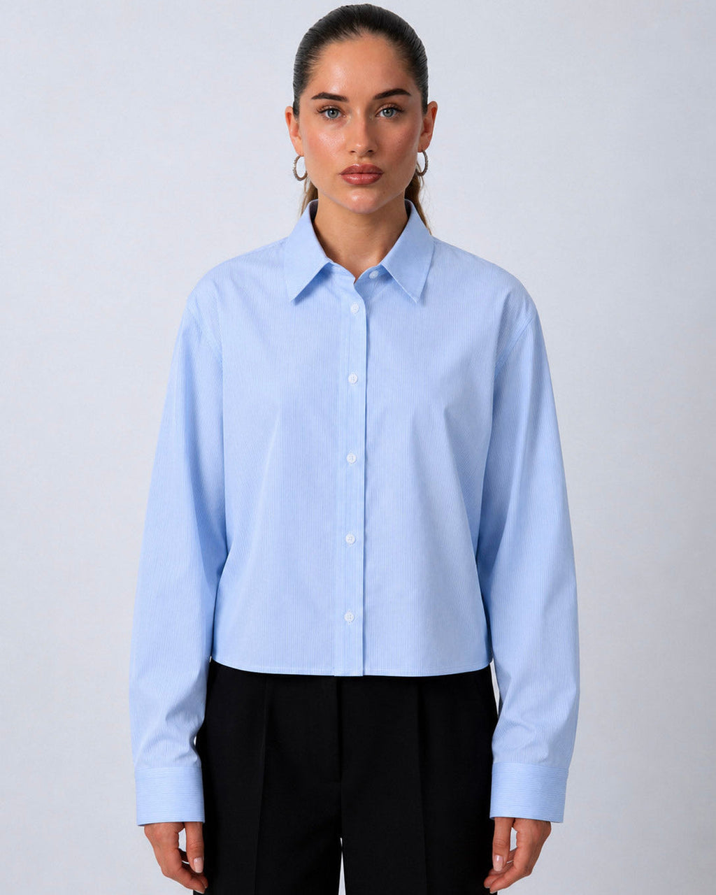 STRIPED SHIRT - SKY BLUE