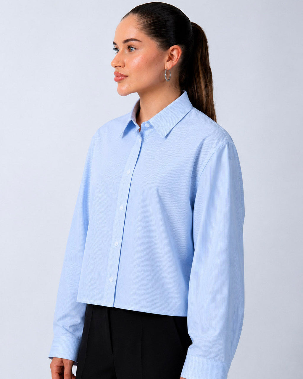 STRIPED SHIRT - SKY BLUE
