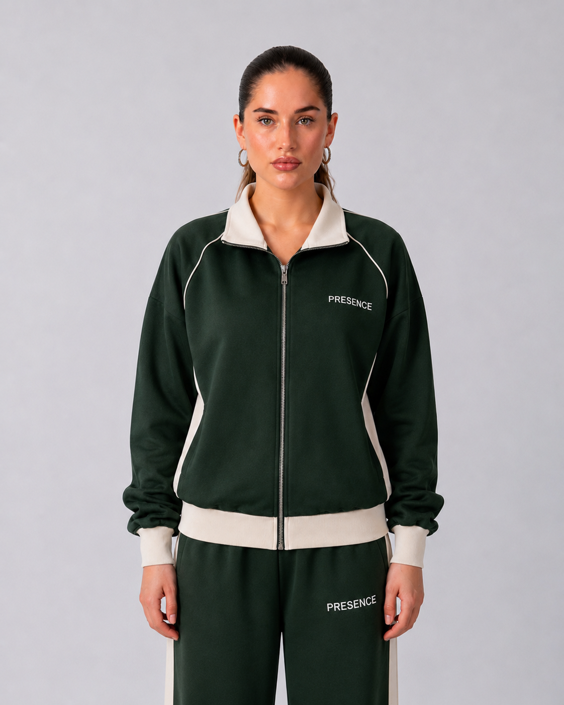 TRACK JACKET - FOREST GREEN