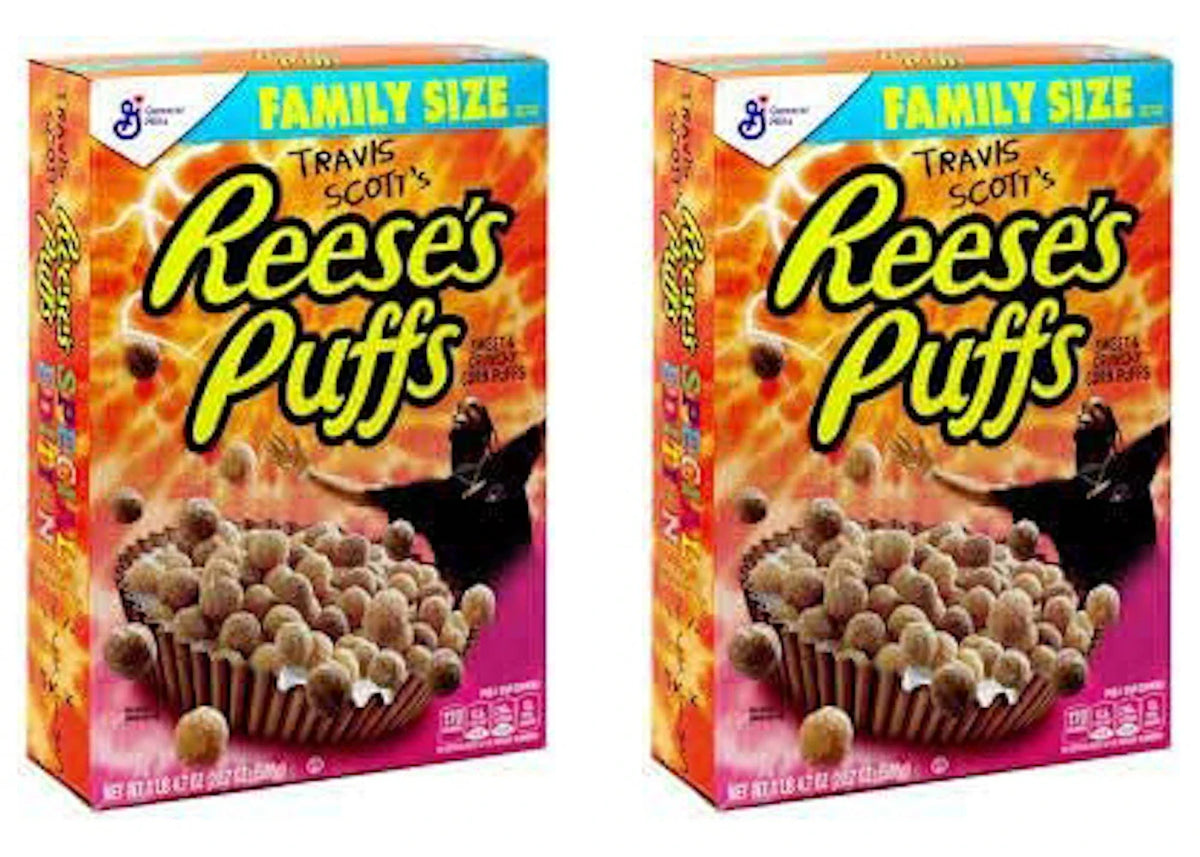 Travis Scott x Reese's Puffs Cereal Family Size 2x Lot (Not Fit For Human Consumption) – Travis Scott – THE LAB CONCEPT CLUB…