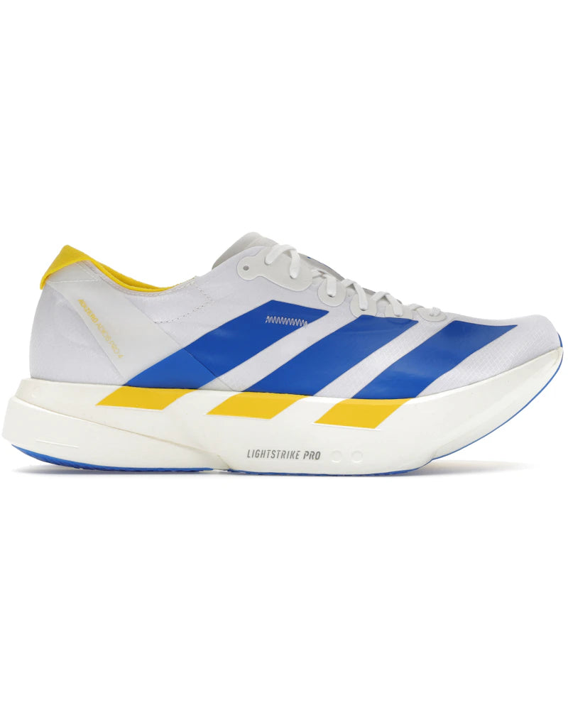adidas Adizero Adios Pro 4 Cloud White Blue Yellow - sneaker Adidas