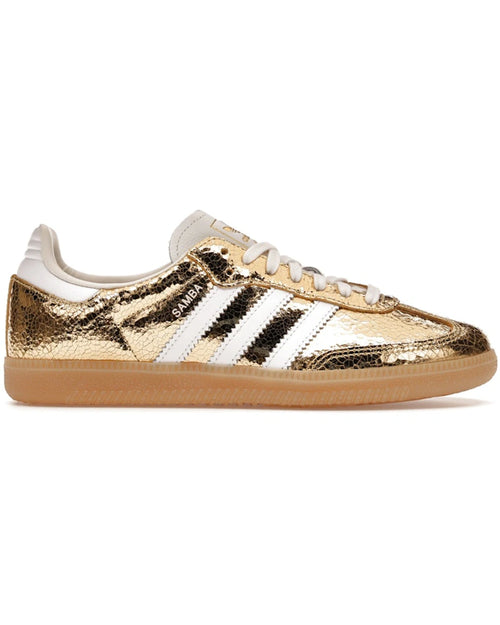 adidas Samba OG Gold Metallic Cracked Leather (Women's) - sneaker Adidas