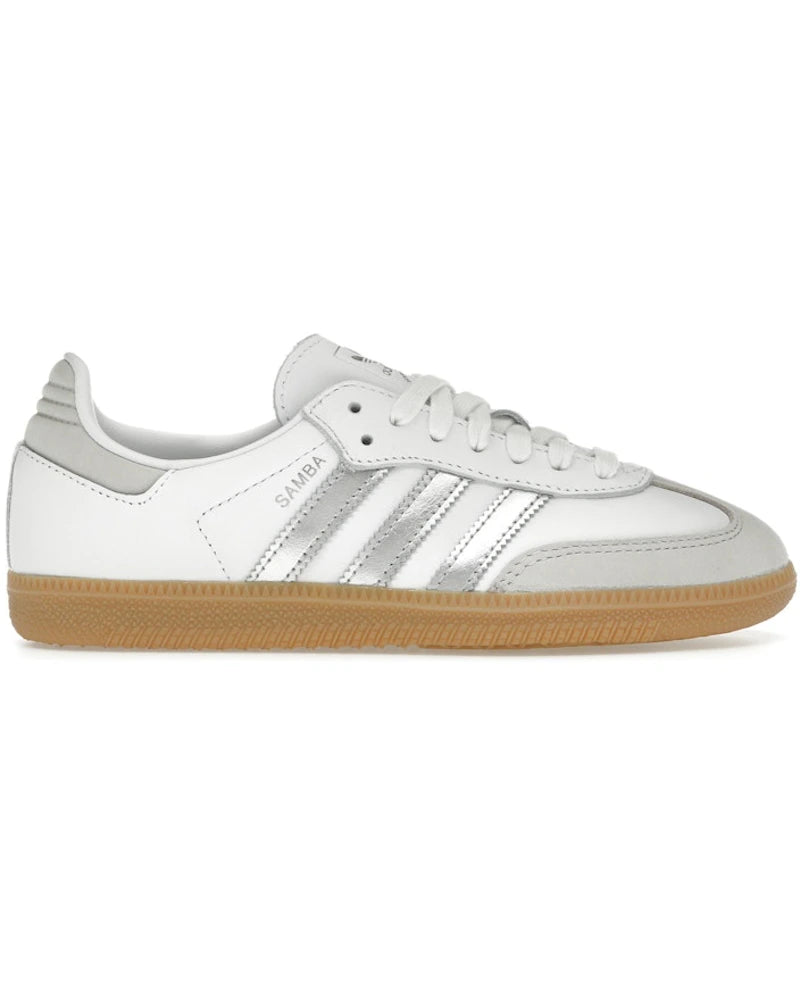 adidas Samba OG White Silver Metallic Grey (Women's) - sneaker Adidas